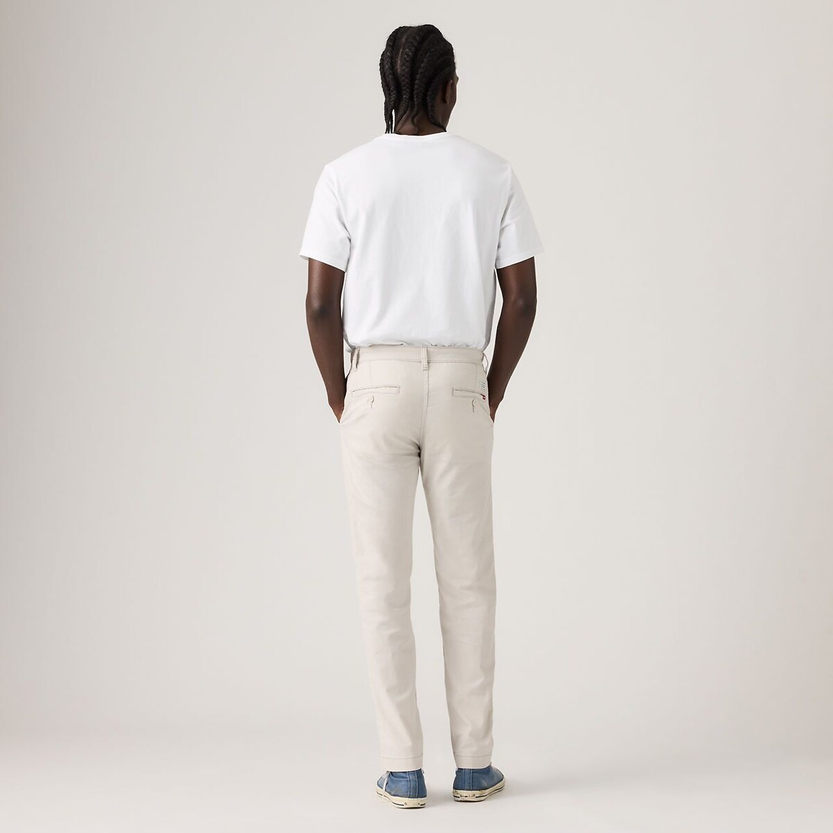 Pantaloni XX chino STD II in cotone e lino crema, LEVI'S