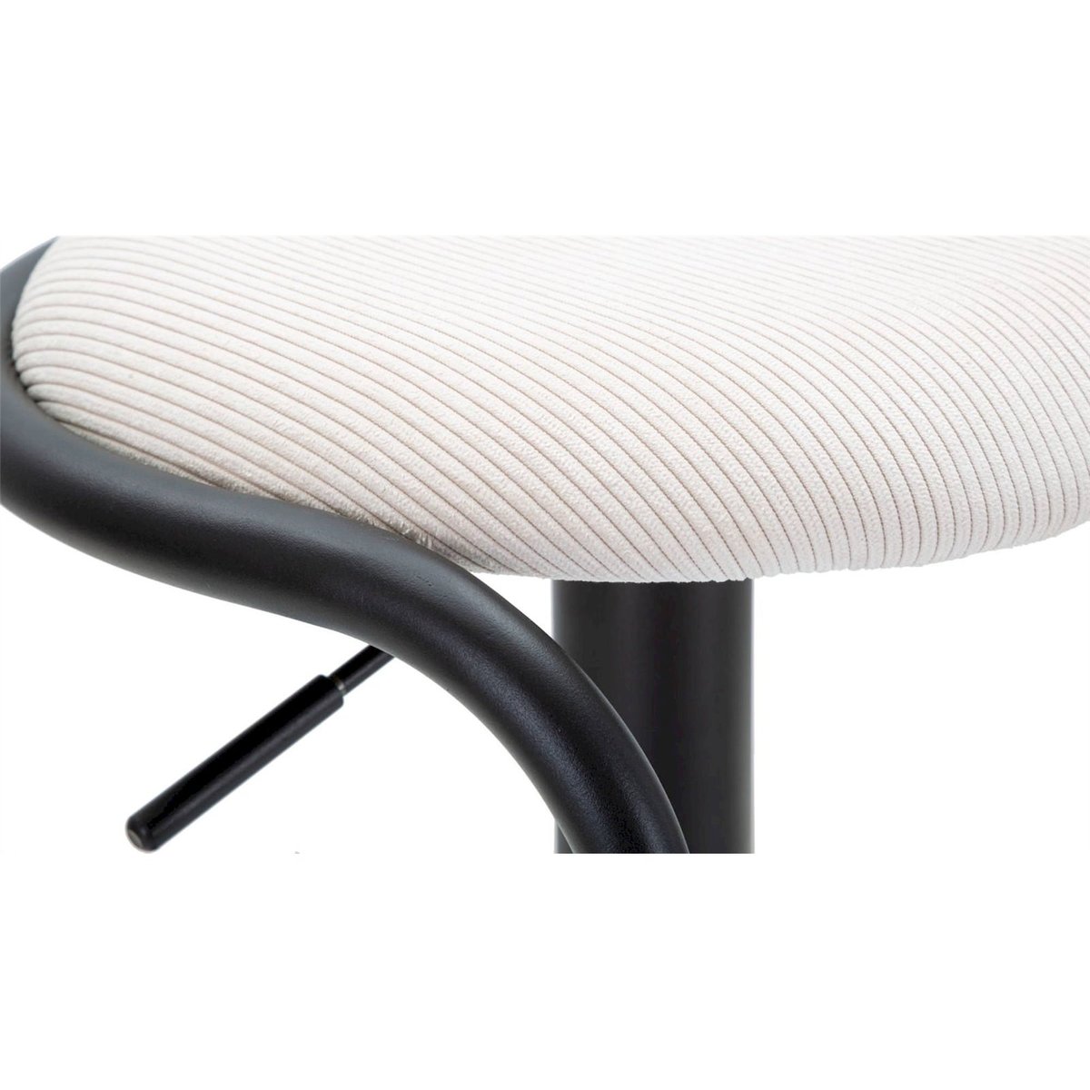 Tabouret de bar pivotant réglable en fer MODERN noir et blanc, RECOLLECTION