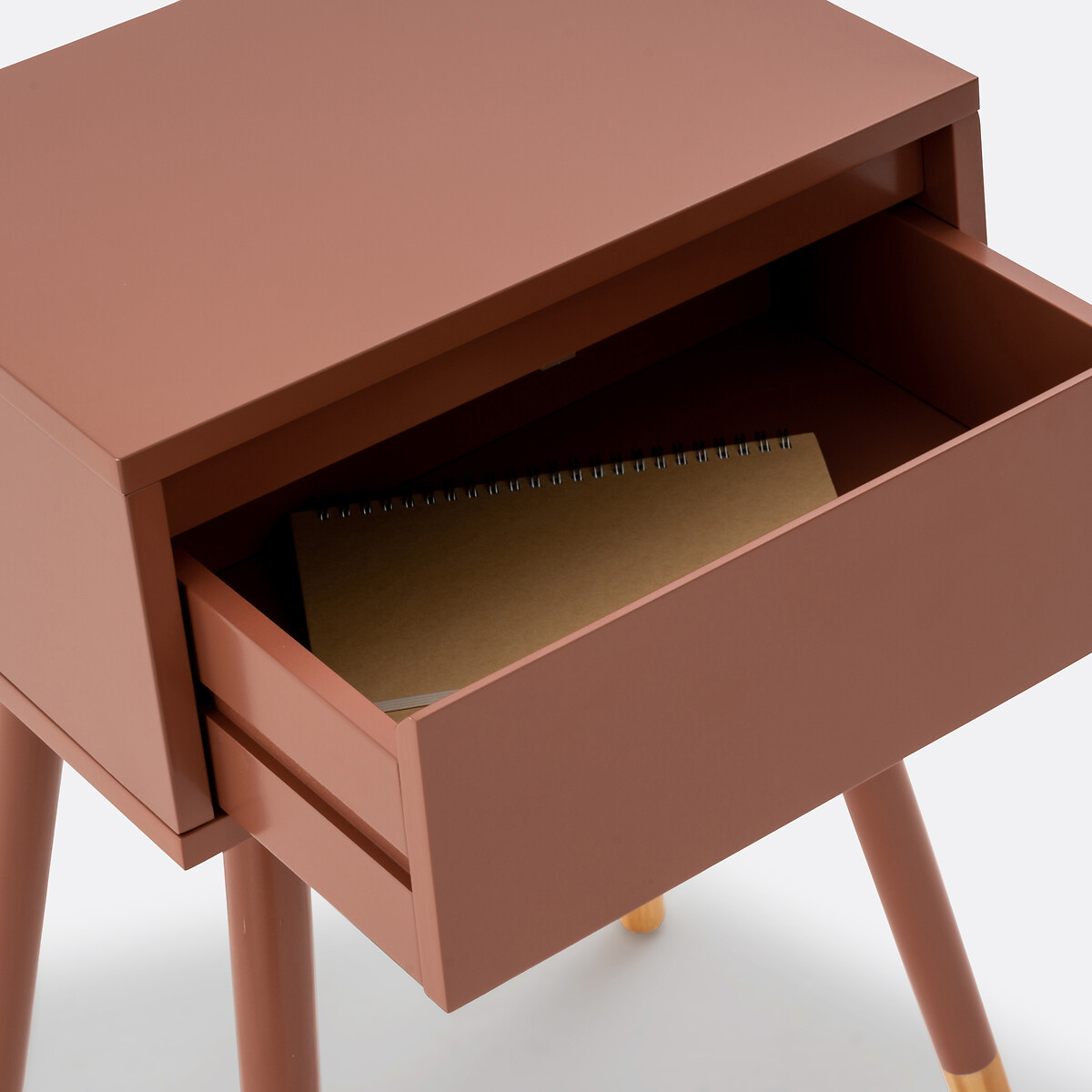 Mesa de cabeceira, 1 gaveta, JANIK terracota, LA REDOUTE INTERIEURS