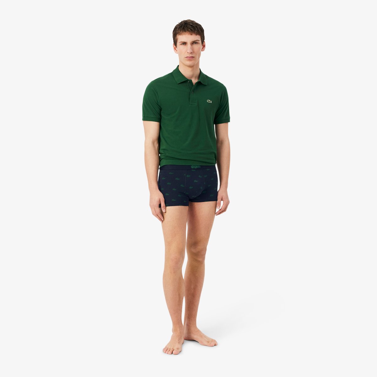 Lot de 3 boxers courts imprimé crocodile bleu-i90, LACOSTE