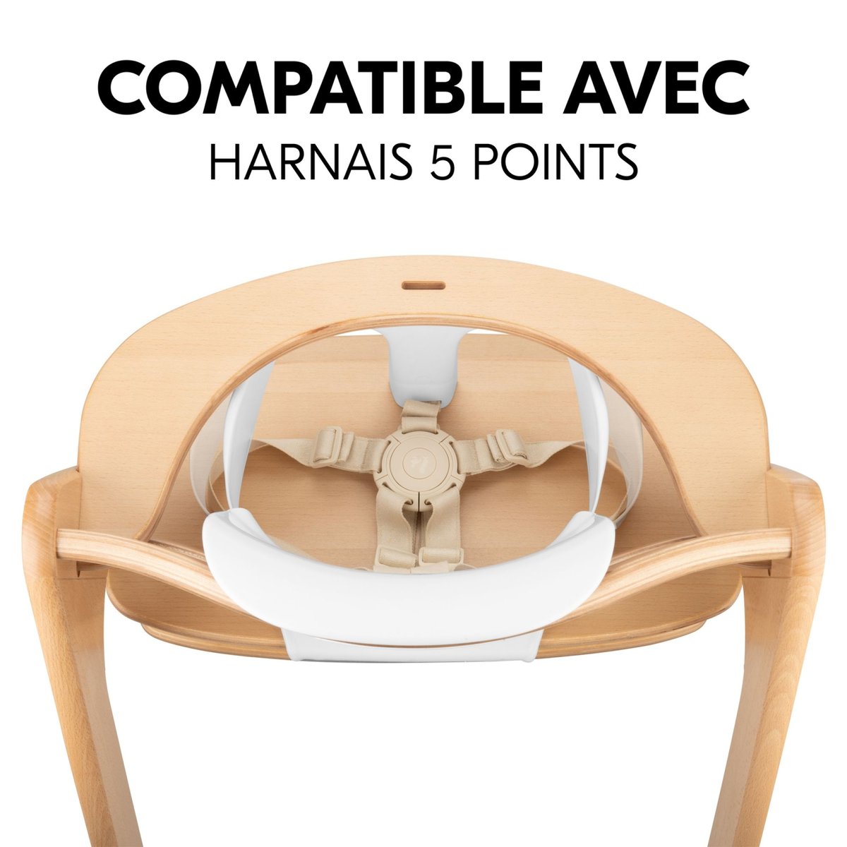 Réducteur bébé pour chaise haute Arketa Baby Seat blanc couleur unique, HAUCK