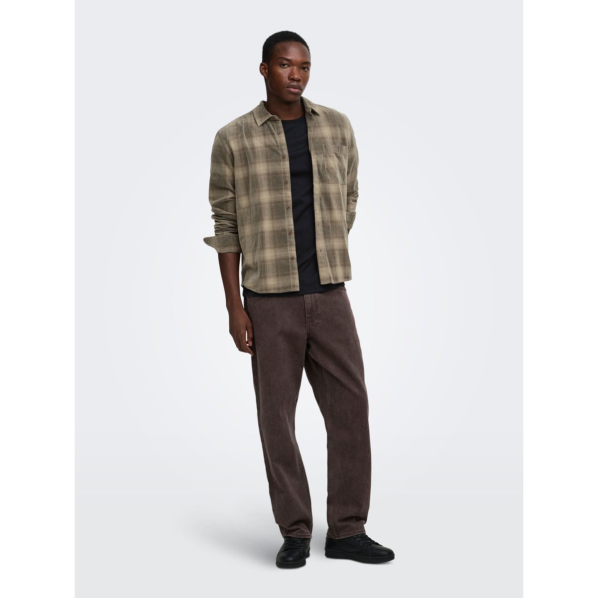 Chemise marron - soft silt 1, ONLY & SONS