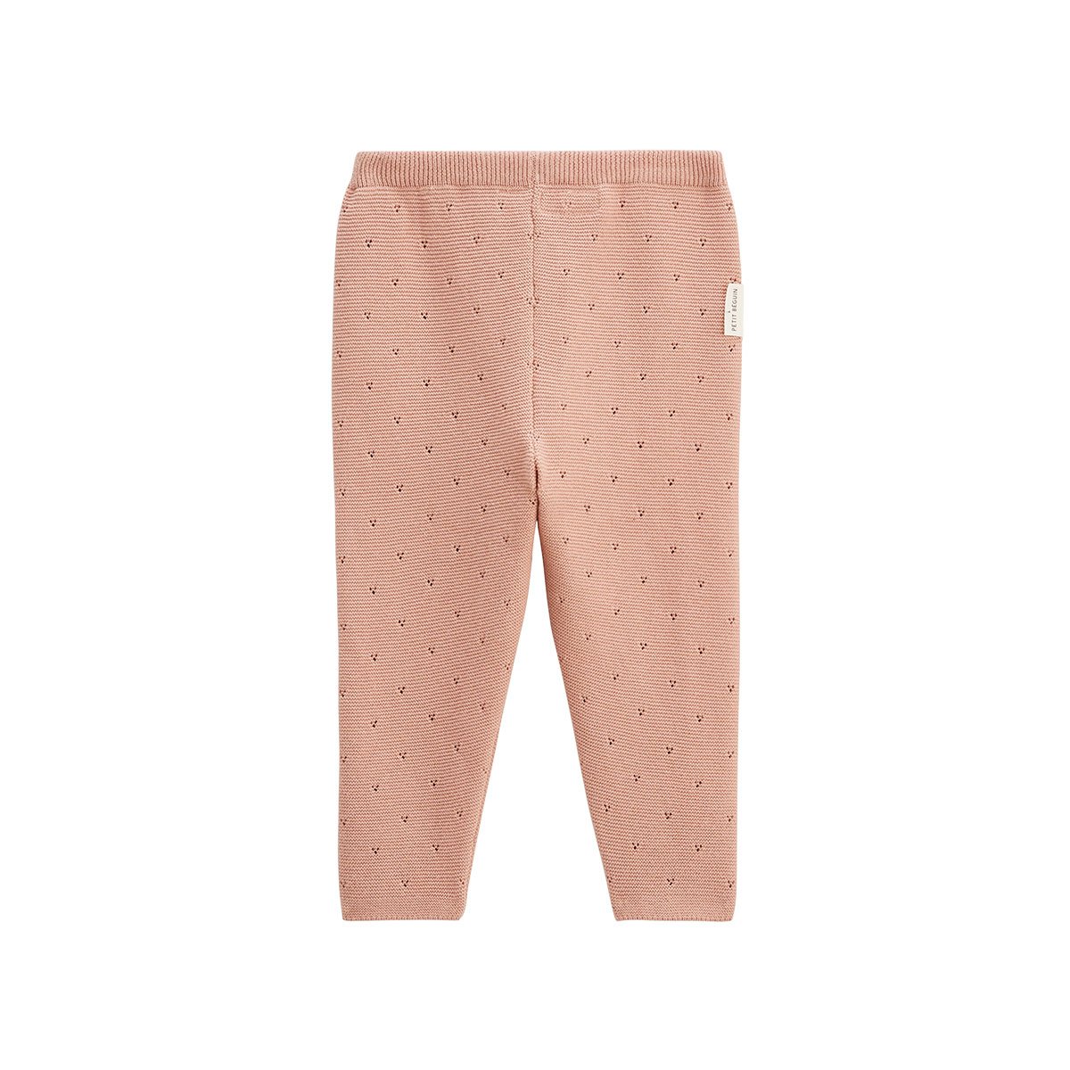 Pantalon bébé en tricot Manouk rose, PETIT BEGUIN