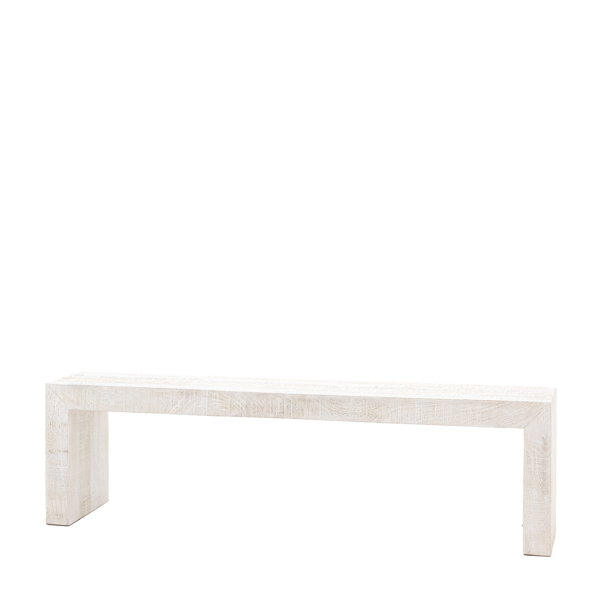 Rustana Whitewash Mango Wood 3 Seater Dining Bench (160 cm) wood white, ÉDITÉ