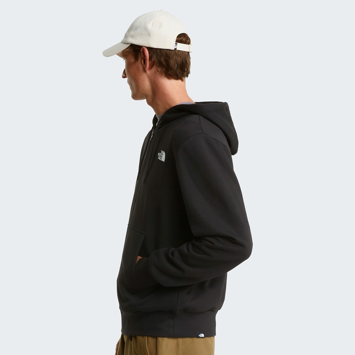 Sweat zippé à capuche en French Terry noir, THE NORTH FACE