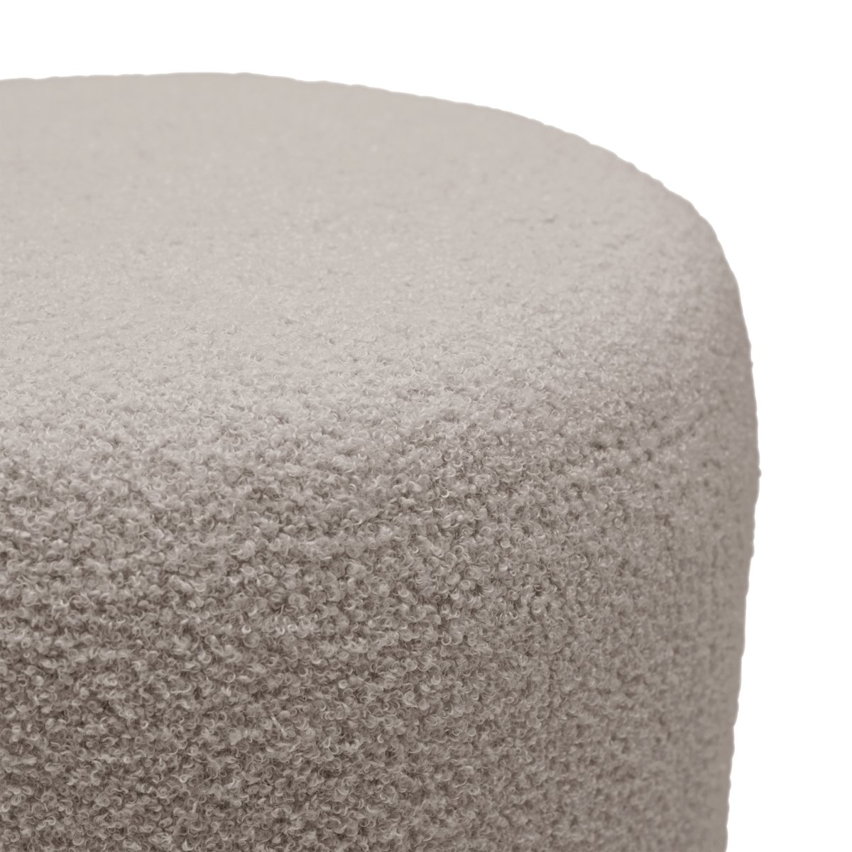 Pouf bouclette 70 cm - OME gris clair, CAMIF
