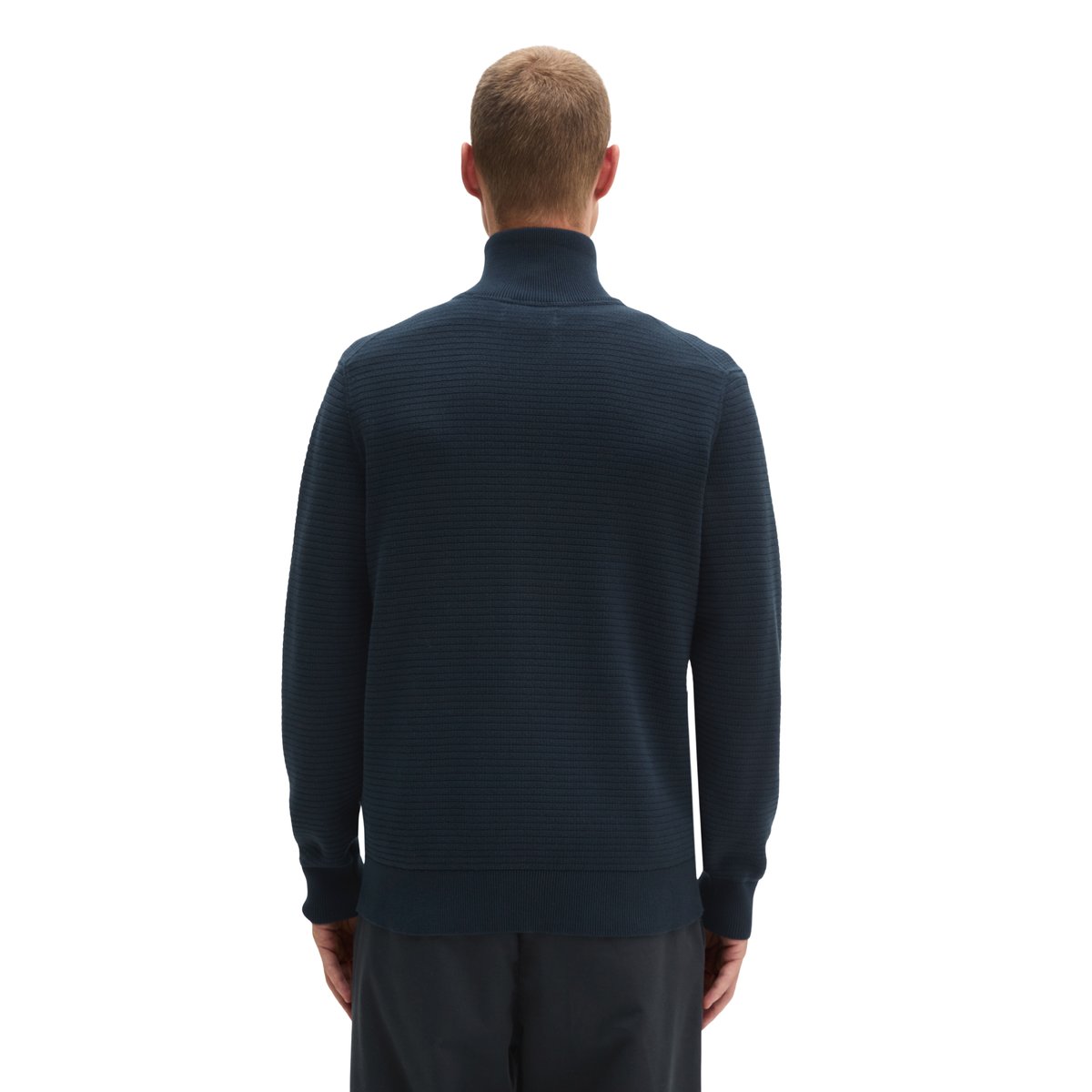 Cardigan coupe classique en coton biologique certifié bleu foncé, MARC O'POLO