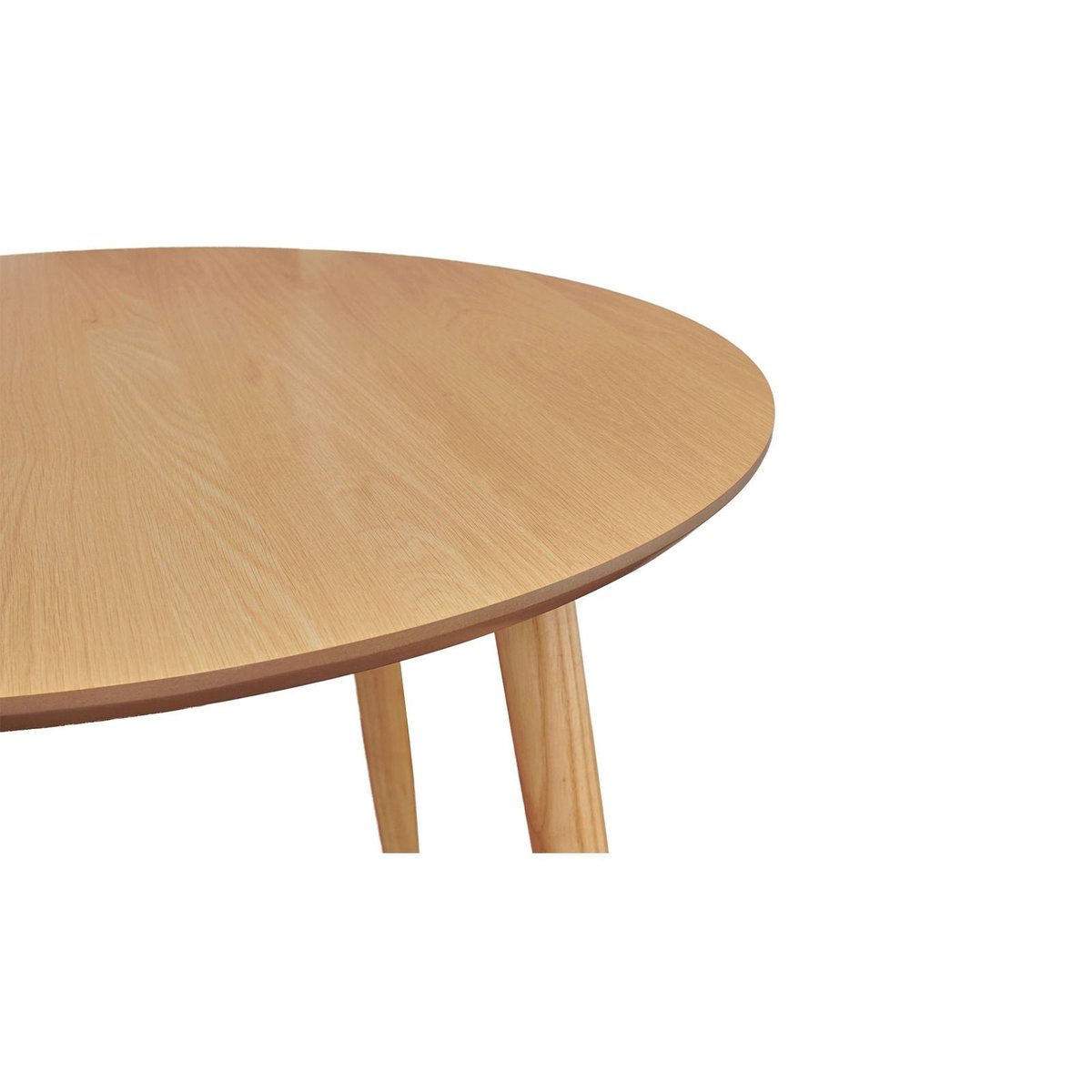 Table repas 140 cm ovale placage chêne naturel clair, ZAGO