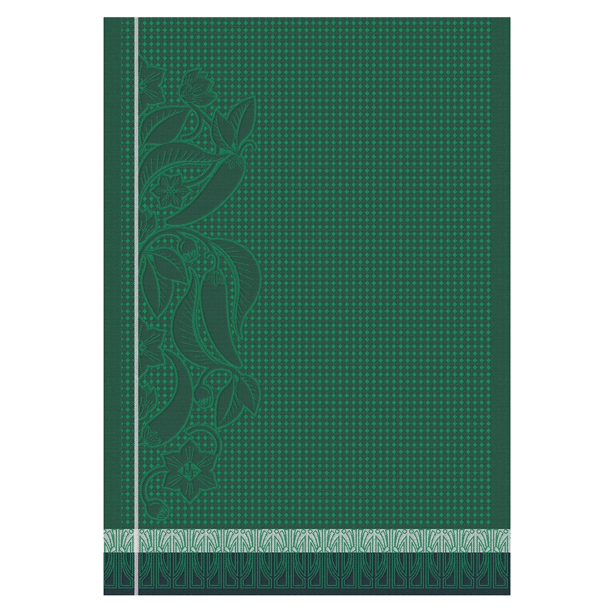 Essuie-mains en Coton, PIMENTS vert, LE JACQUARD FRANCAIS