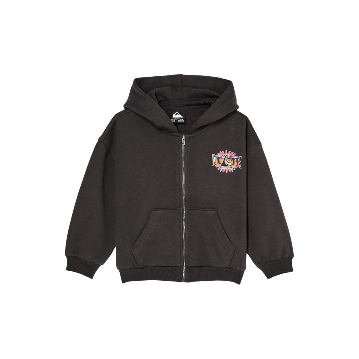 Sweat capuche zippé FAKIE POP noir tarmac, QUIKSILVER