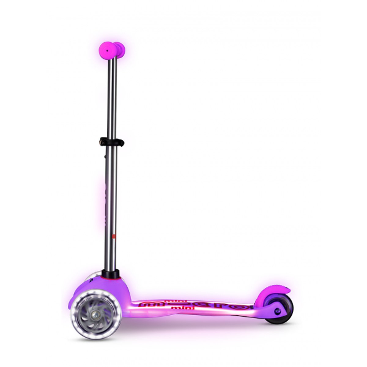 Mini Micro Deluxe Glow LED - rose, MICRO MOBILITY