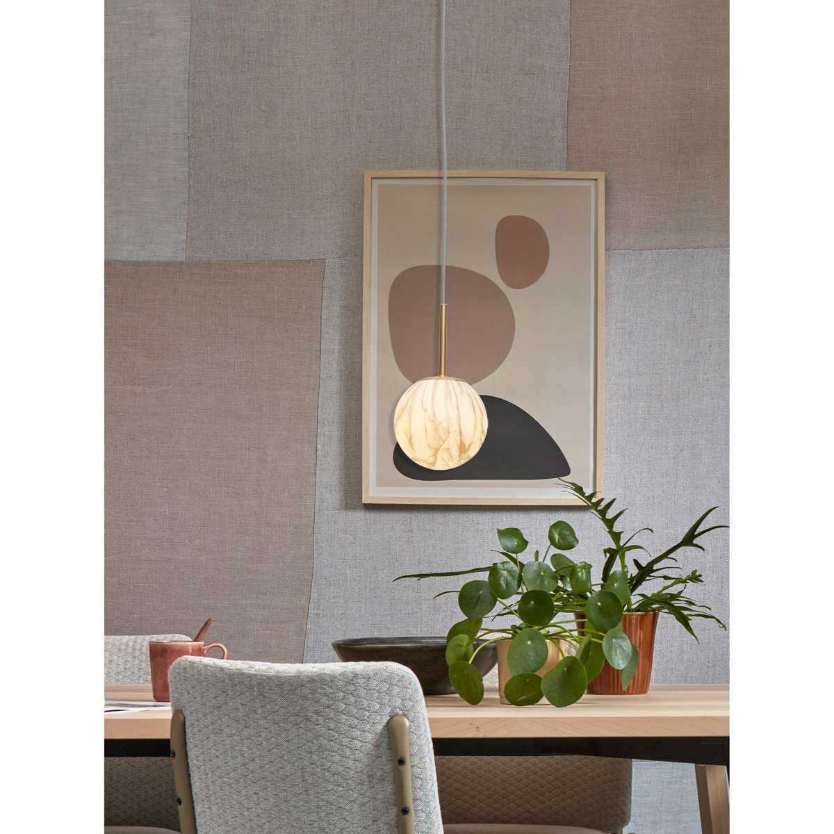 Lampe Suspendue Verre CARRARA or brillant, IT'S ABOUT ROMI