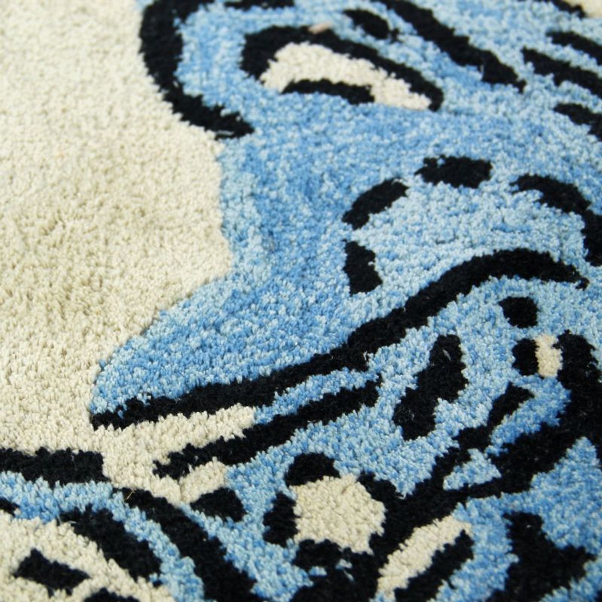 Tapis enfant en coton dessin tétine bébé TOTOTTE BOY bleu, THE DECO FACTORY
