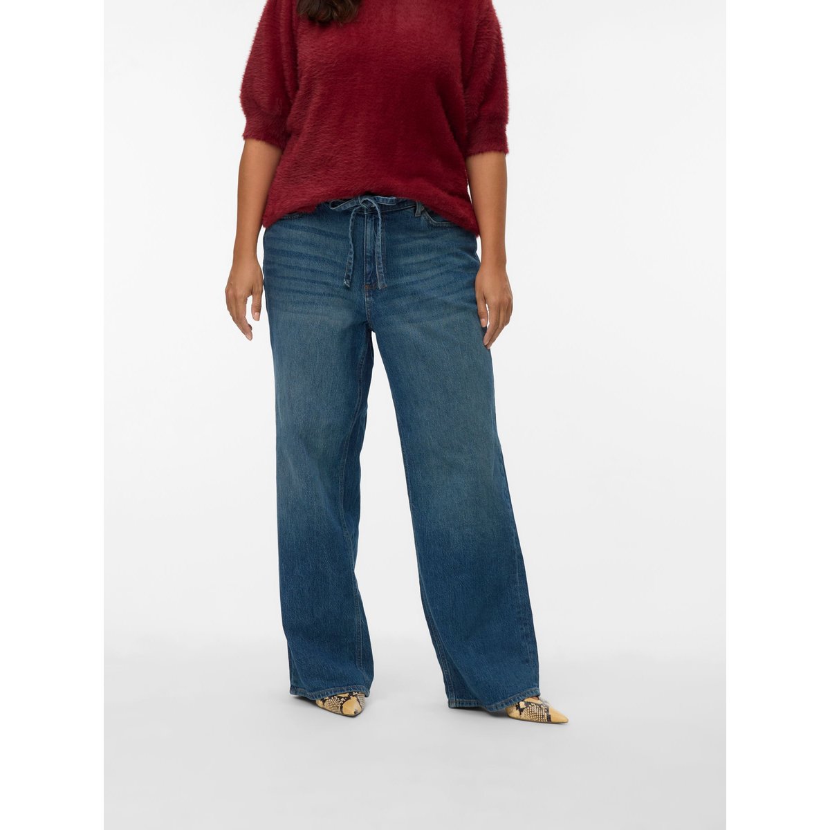 Jean À Coupe Large medium blue denim, VERO MODA