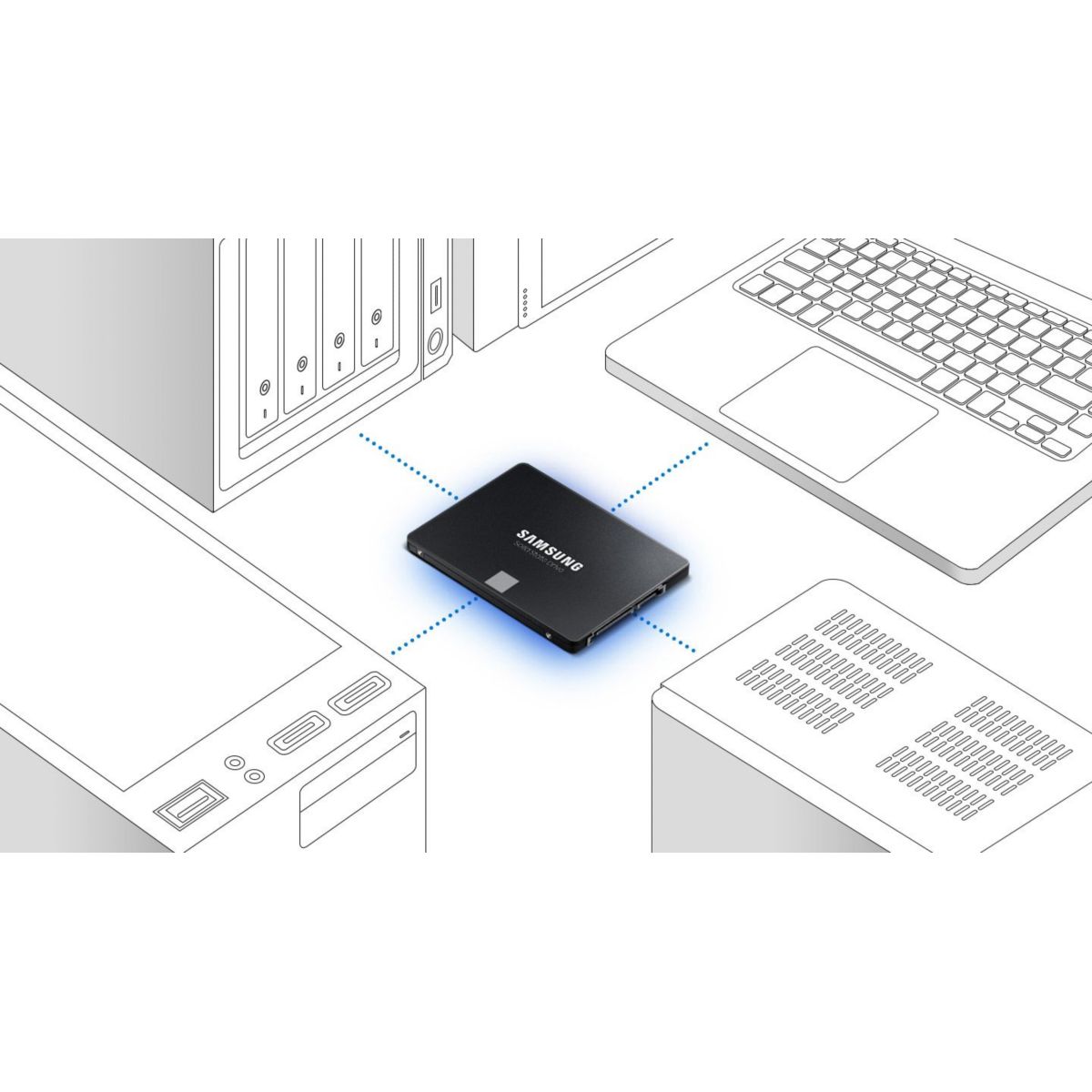 Disque dur SSD interne 870 EVO 250Go couleur unique, SAMSUNG