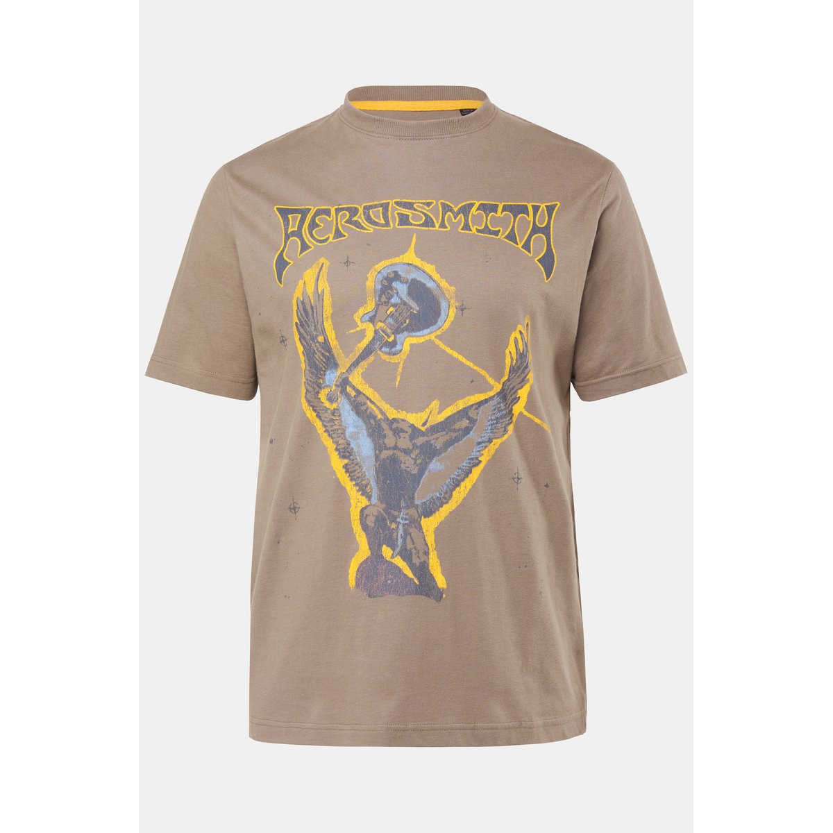 T-shirt, groupe Aerosmith, manches courtes taupe sombre, JP1880