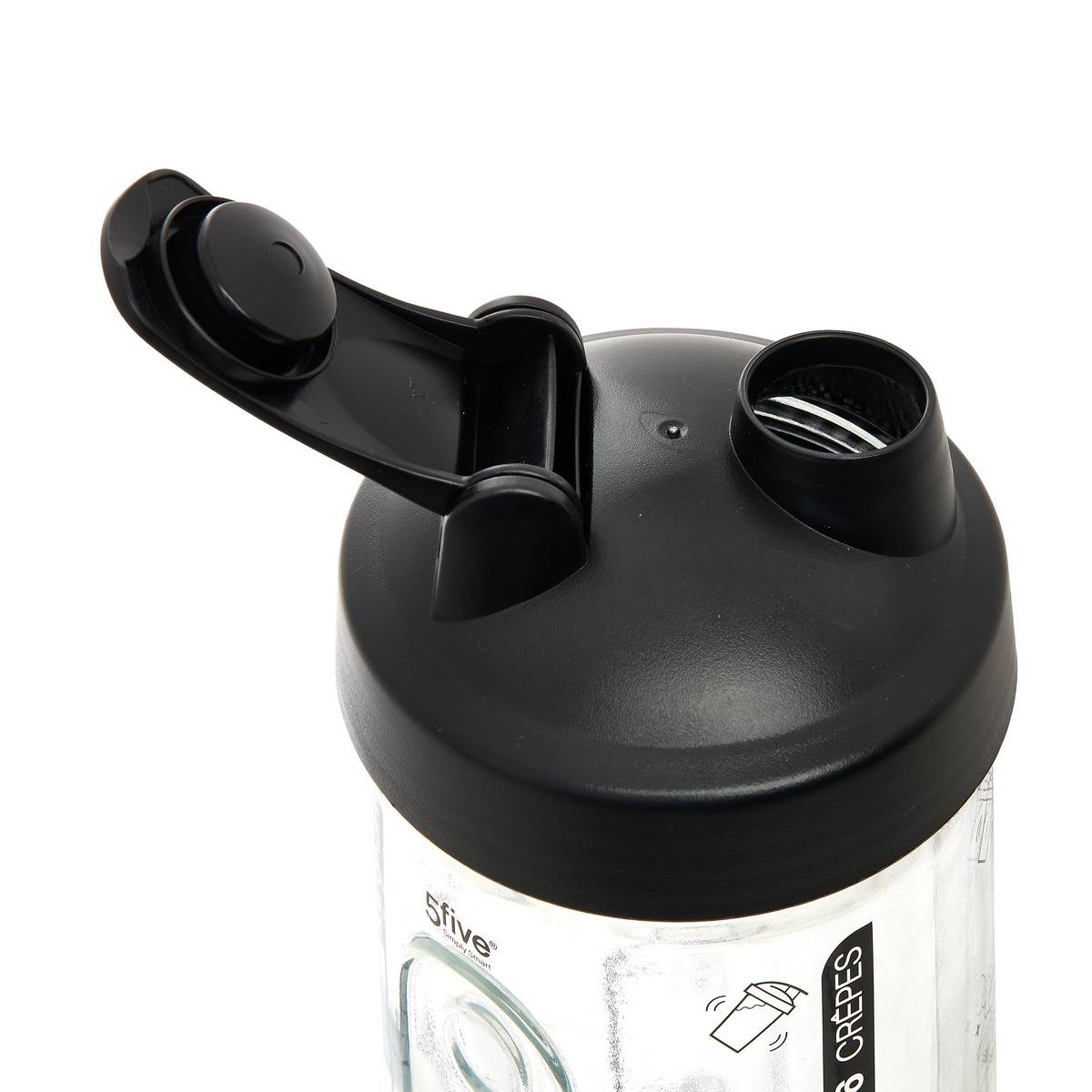 Shaker pour crêpes 800ml en verre ESSENTIELS transparent, 5FIVE SIMPLY SMART