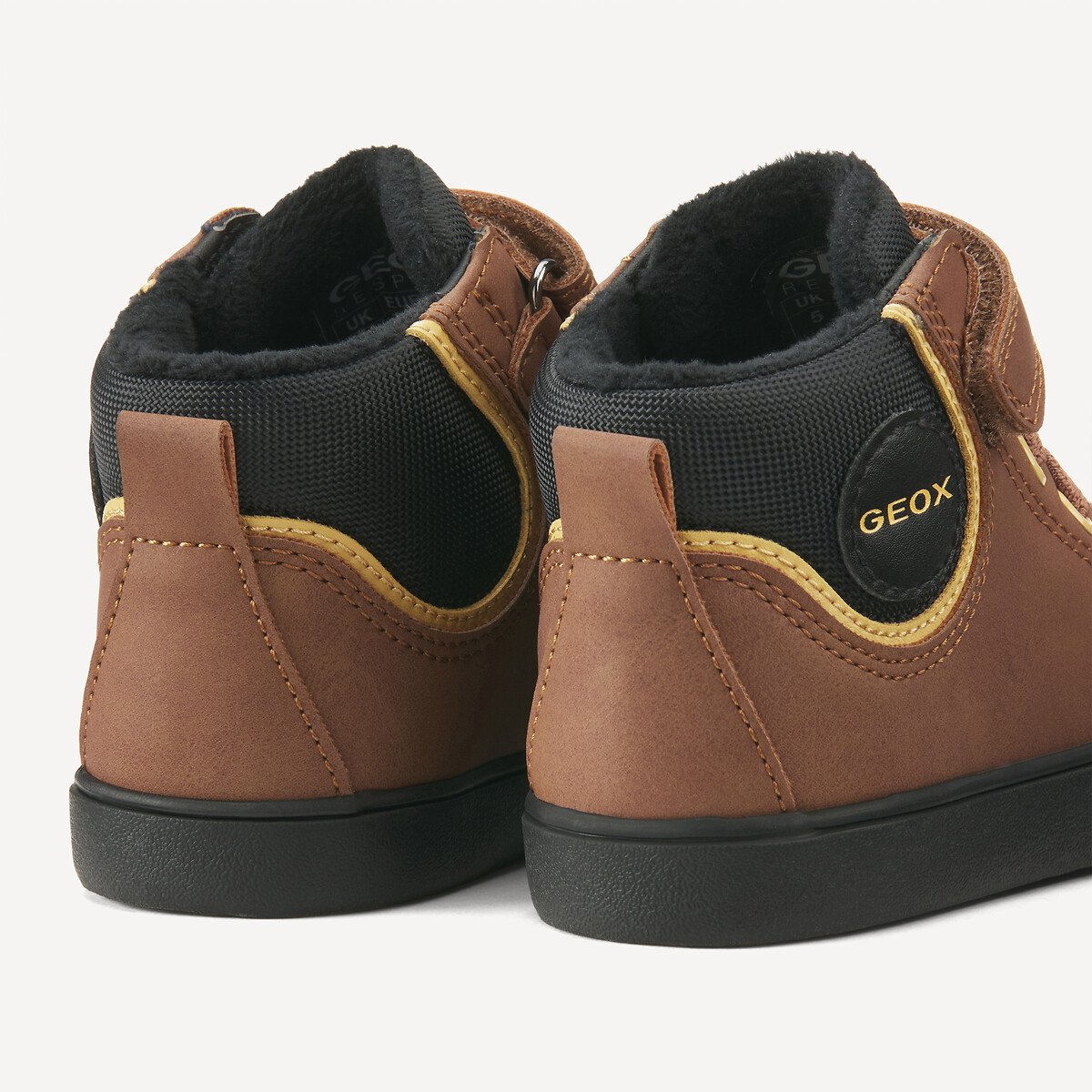 Kids Gisli Breathable High Top Trainers brown, GEOX