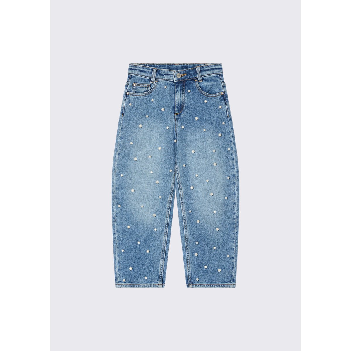 Pantalons ballon avec ornements denim bleu, LIU JO