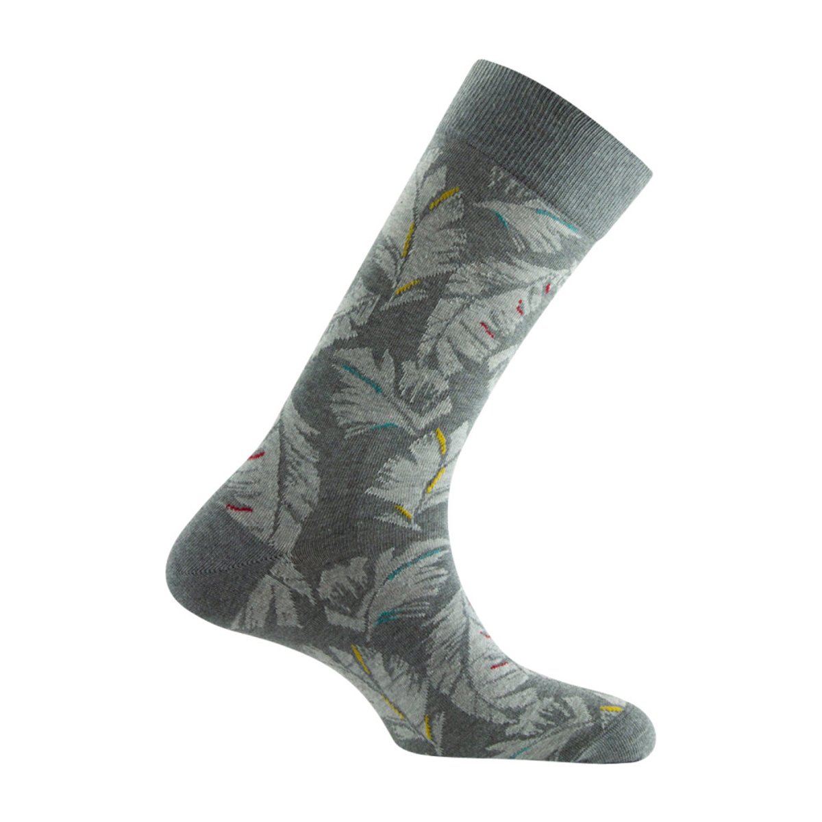 Coffret de 2 mi-chaussettes Homme fantaisie coton Fabrication Française marine gris, KINDY