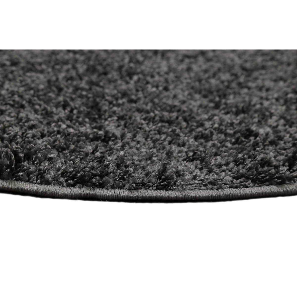 Tapis rond poils longs effet bouclettes ,  #Whisper Shag gris anthracite, ESPRIT