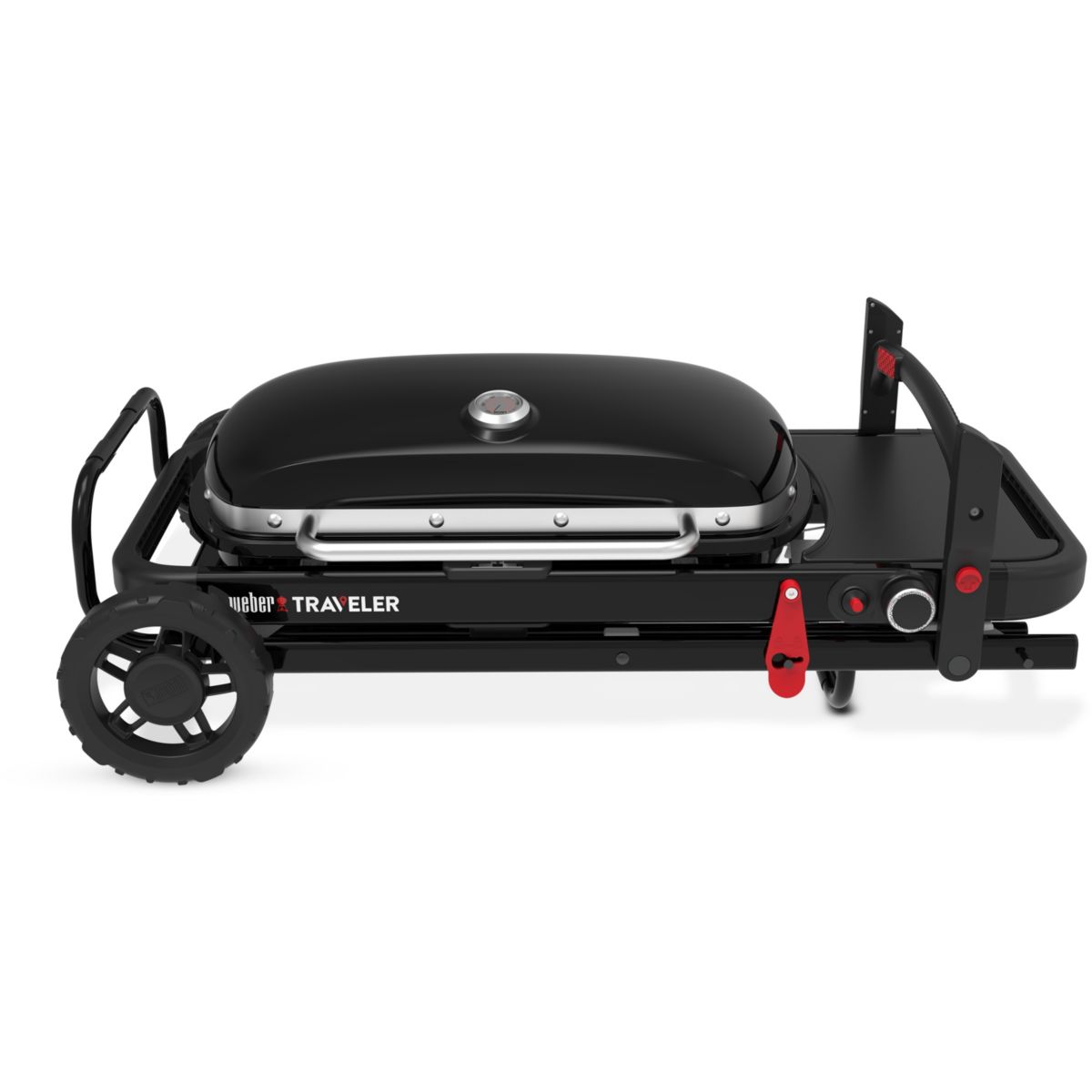 Barbecue gaz Gaz Traveler, sur chariot, 1 brûleur, surface de cuisson 63.5 x 34.3 cm couleur unique, WEBER