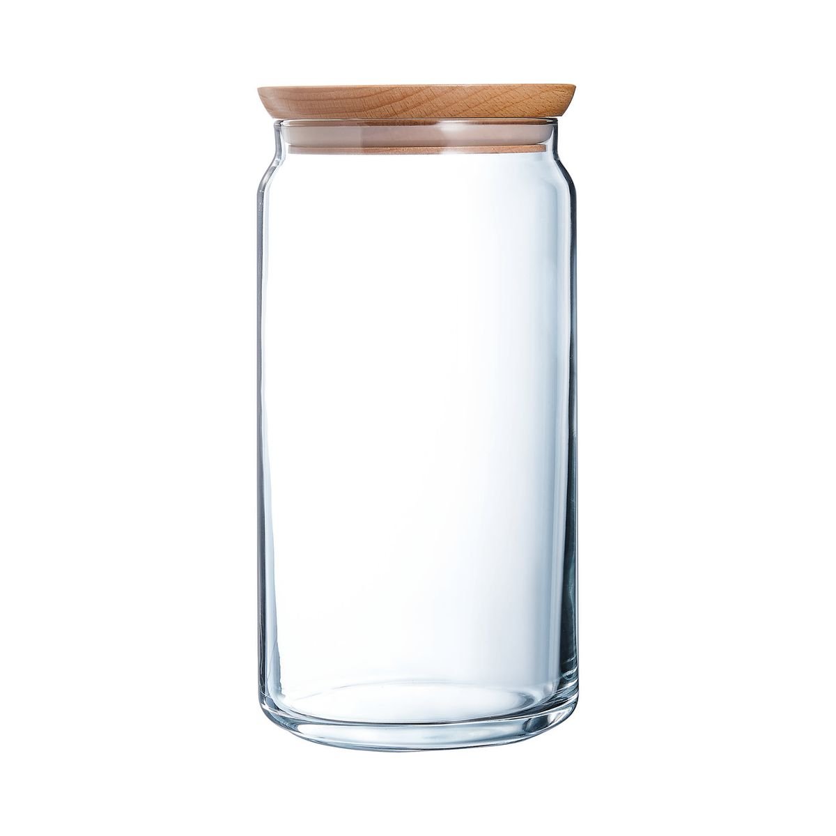 Pot verre trempé 1.5L, Pure Jar Wood transparent, LUMINARC