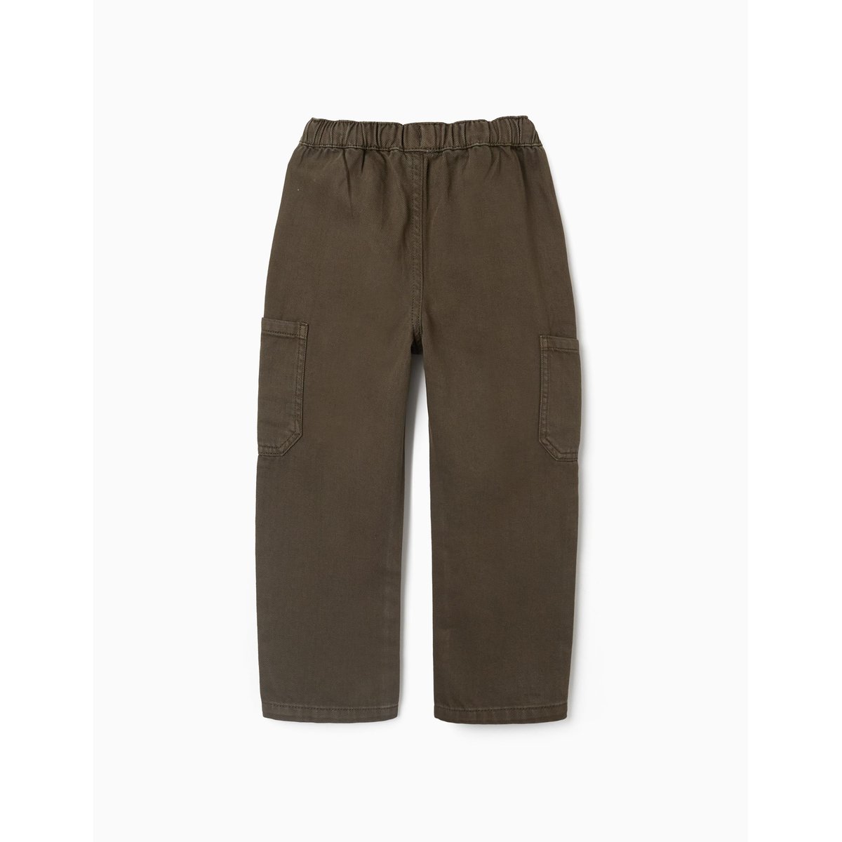 Pantalon baggy en sergé avec poches cargo vert foncé, ZIPPY