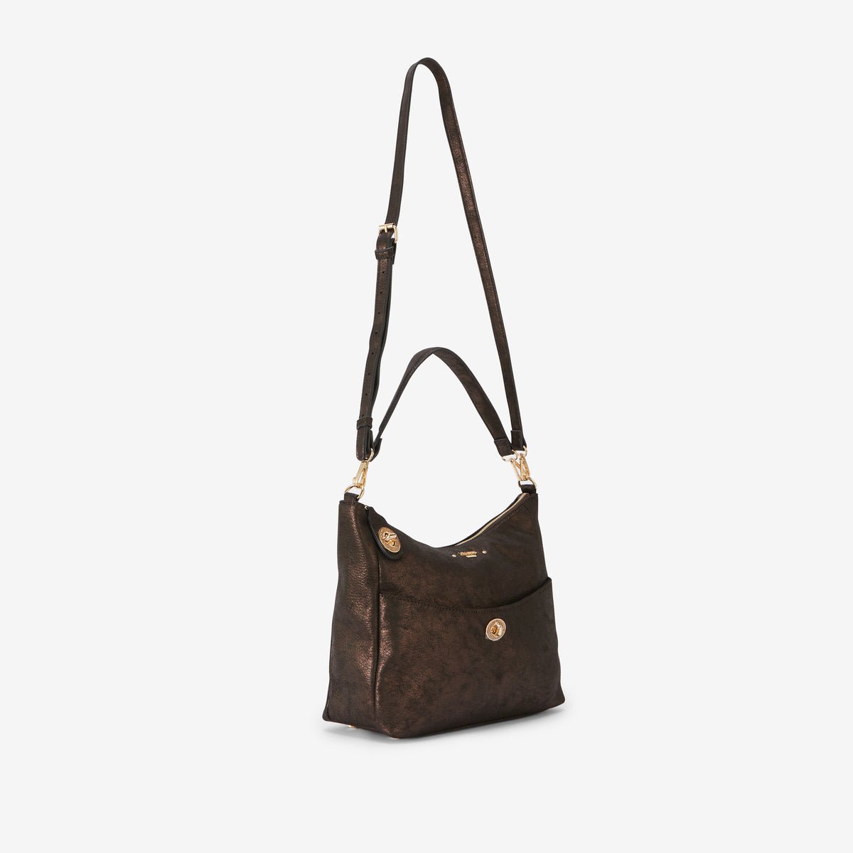 Sac hobo  Roselyne doré,marron, LOLLIPOPS
