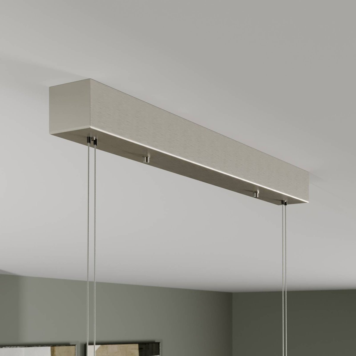 Suspension En Aluminium Moderne Led, Tolu nickel mat brossé, chromé, LUCANDE