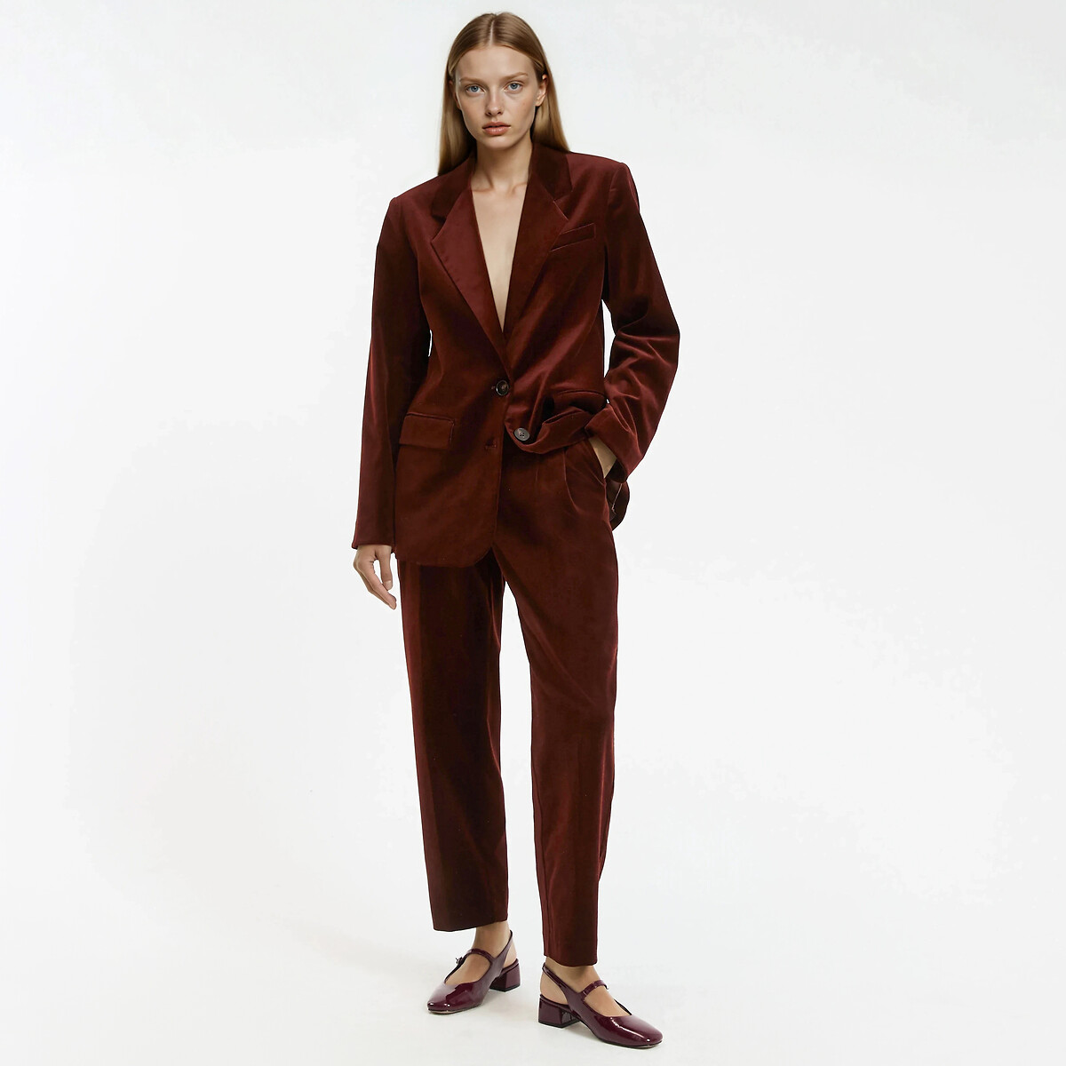 Signatures Andrée Blazer in Smooth Velour hazel brown, LA REDOUTE COLLECTIONS