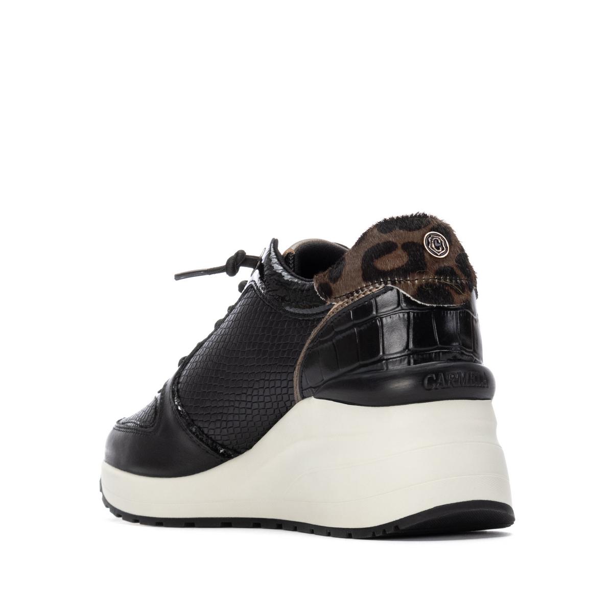 Baskets Coin Décontractée Lacets noir, CARMELA