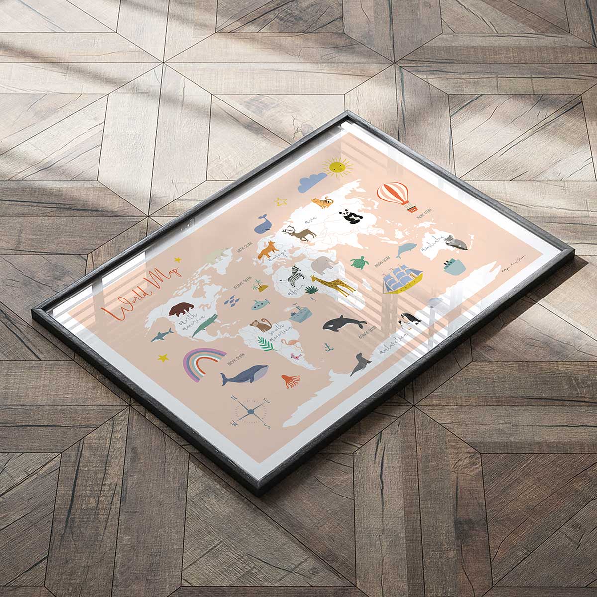 Affiche enfant exploration affiche seule, HEXOA