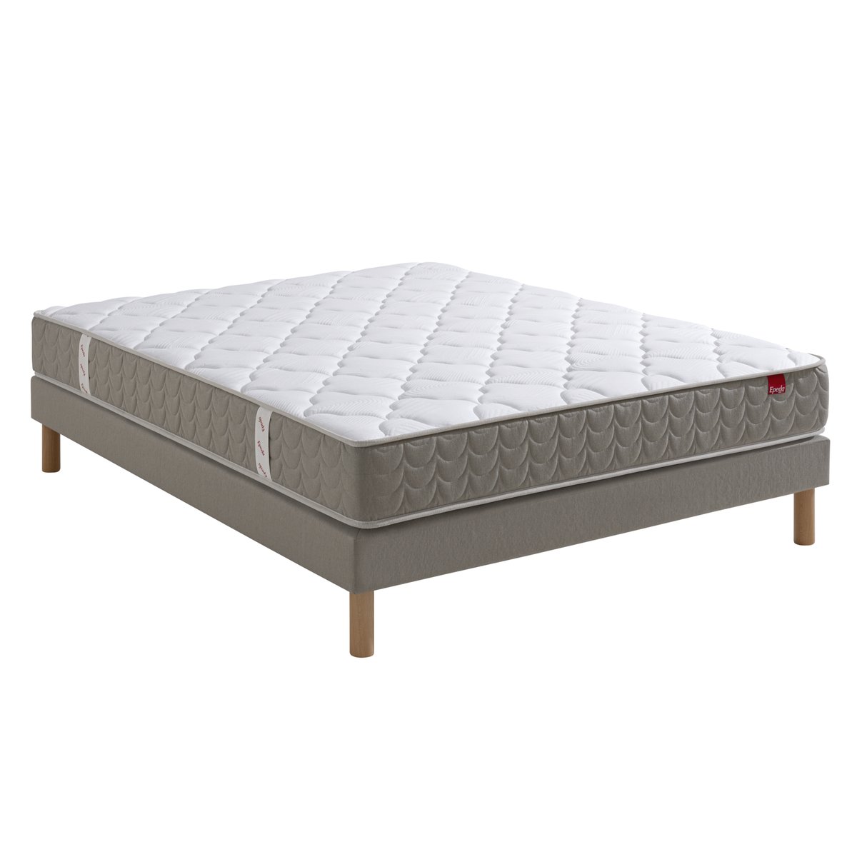 Ensemble matelas et sommier - ERISIA blanc, EPEDA