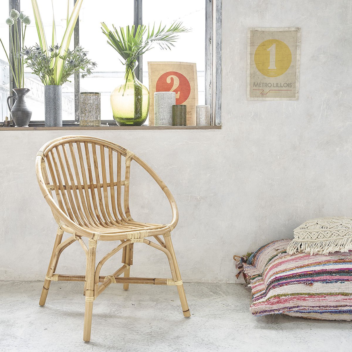 Fauteuil en rotin PAOLA naturel, BERAH GETAH