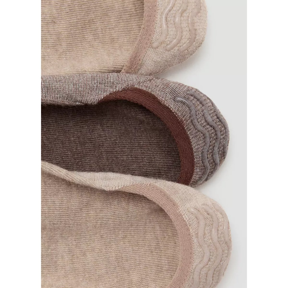 Pack 3 paires de chaussettes invisibles sable, MANGO MAN