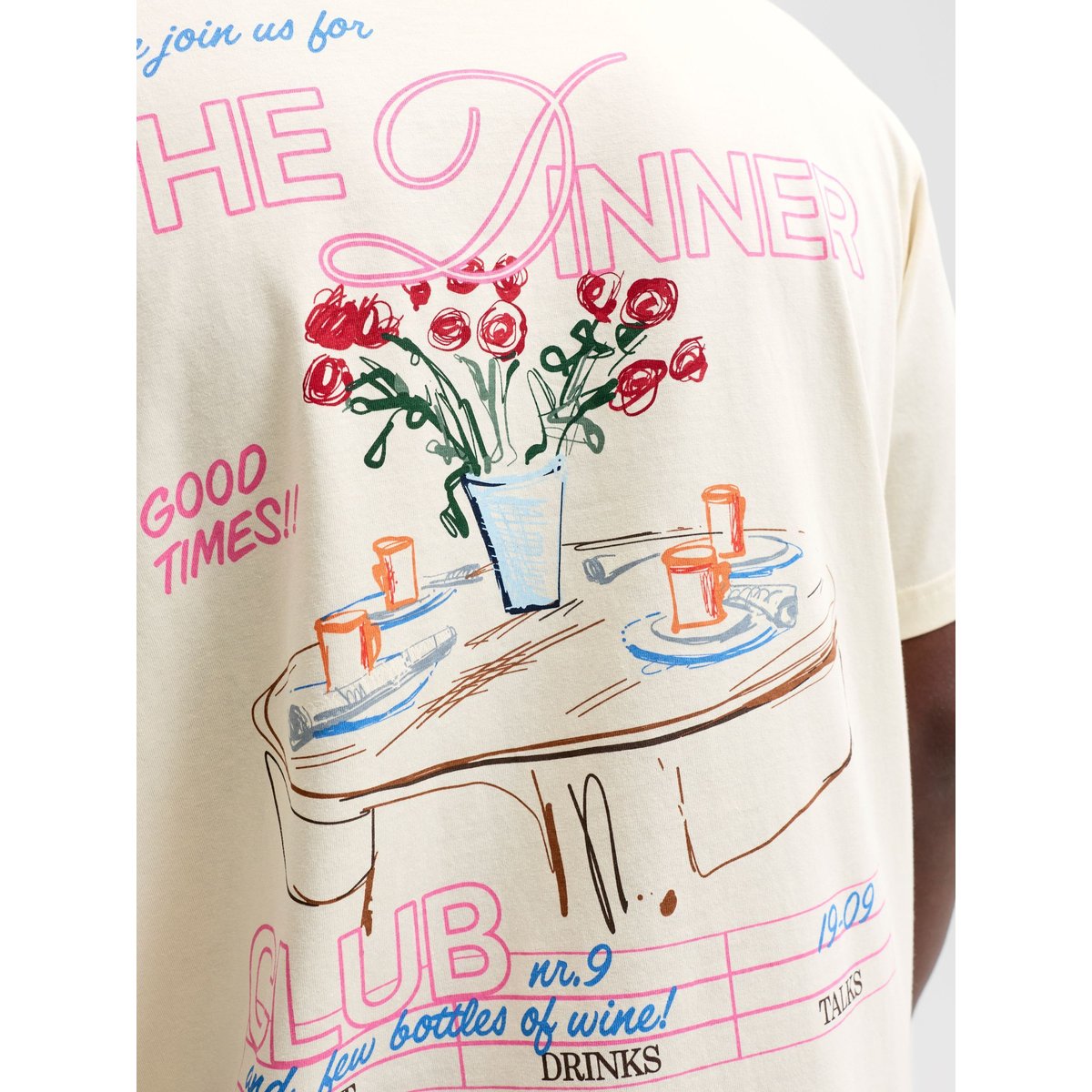 T-Shirt antique white, JACK & JONES