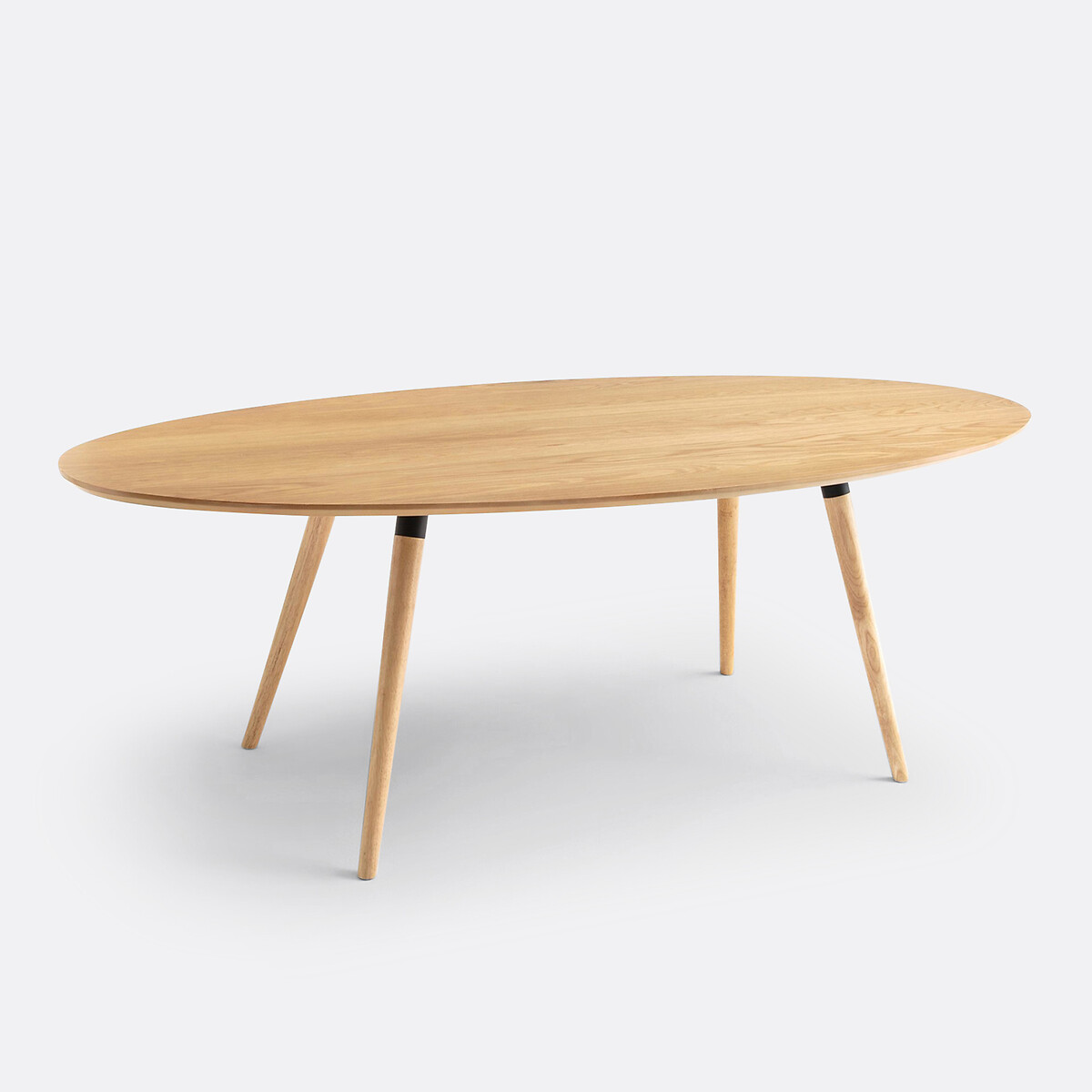 Table à manger, ovale, plaqué chêne, 6 à 8 couverts, BLUTANTE chêne, SO'HOME