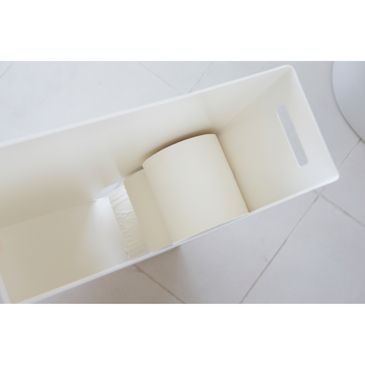 Réserve papier WC rangement design  Plate blanc, YAMAZAKI