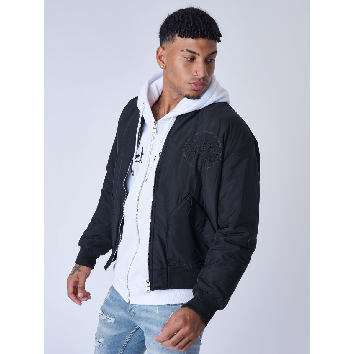 Veste matelassage vague noir, PROJECT X