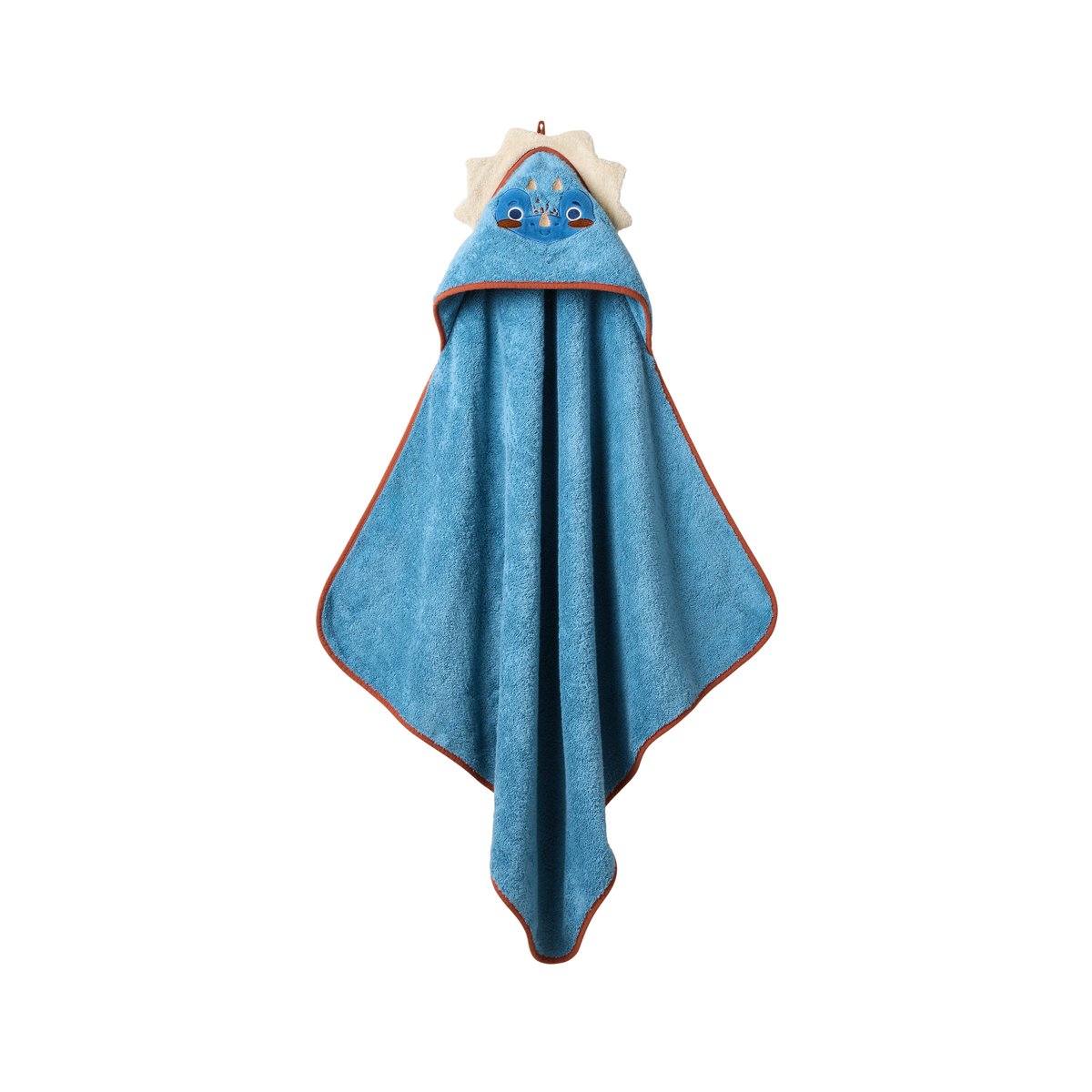 Cape de bain DINOFUL bleu celeste, CARRE BLANC