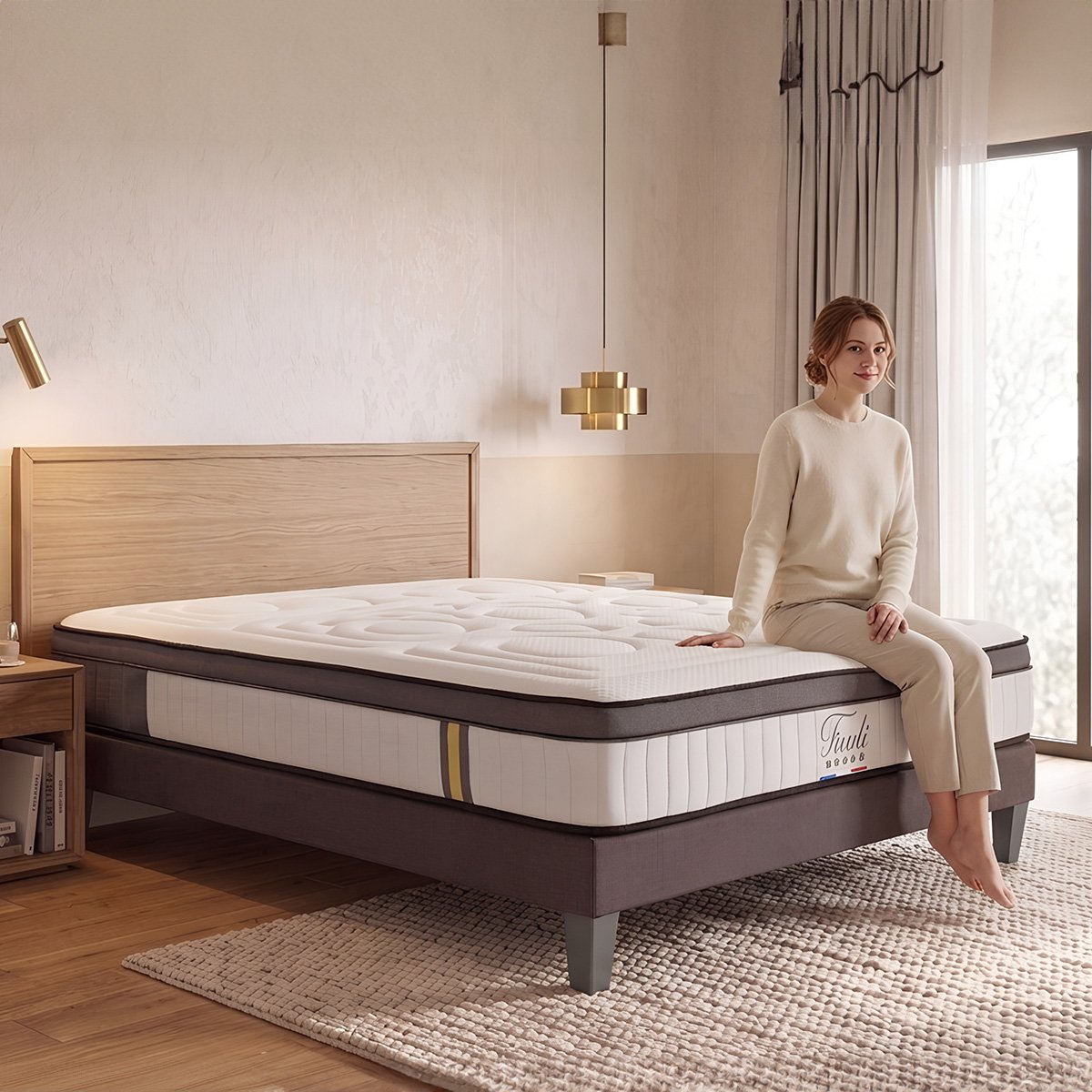 Matelas Tivoli - Mémoire de forme - Accueil moelleux - 25 cm d'épaisseur blanc, BELLECOUR
