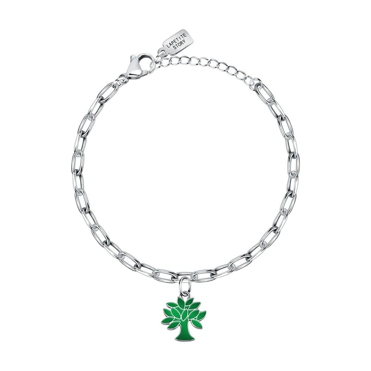 Bracelets en Acier/email et Email argent et vert, LA PETITE STORY