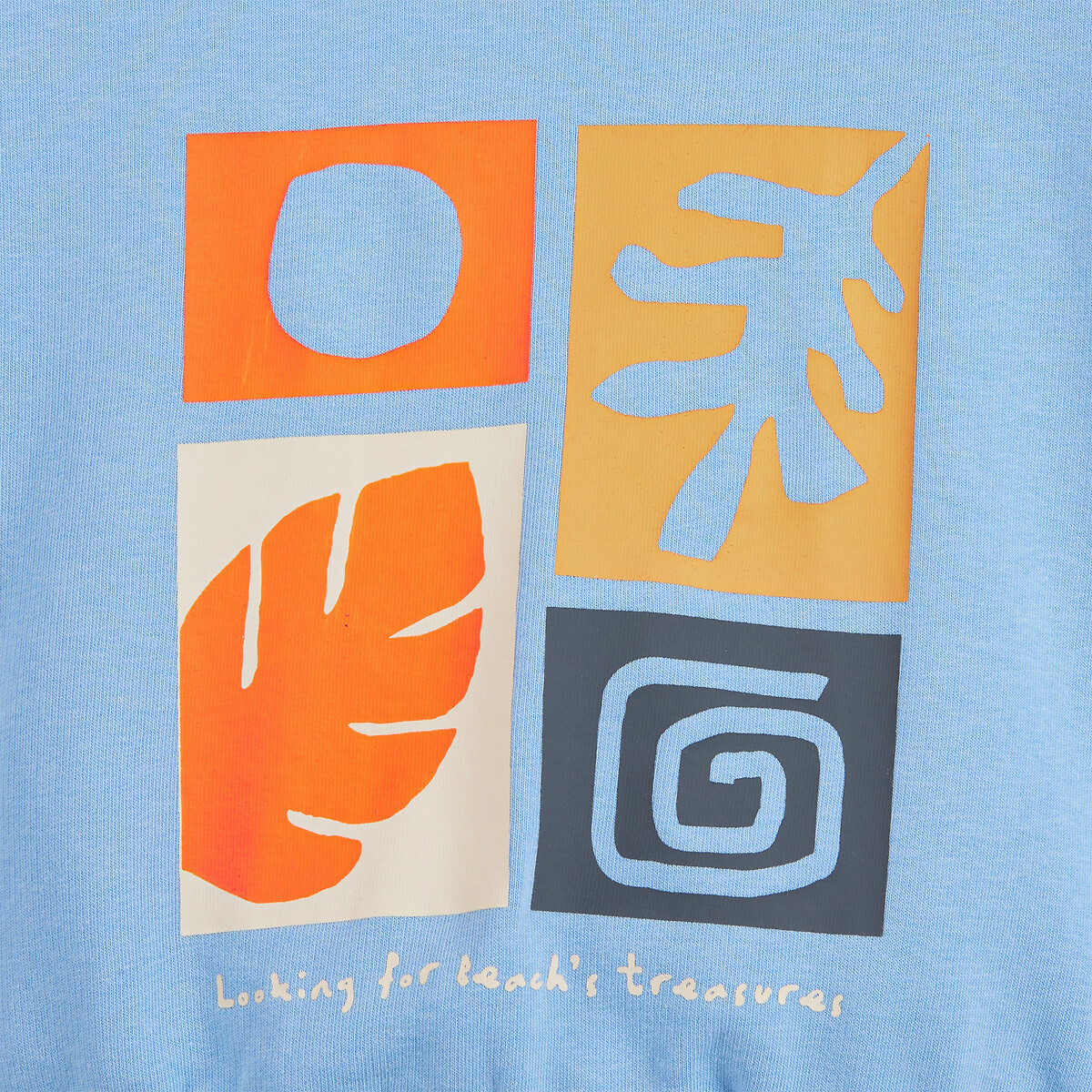Printed Fleece Sweatshirt blue, LA REDOUTE COLLECTIONS