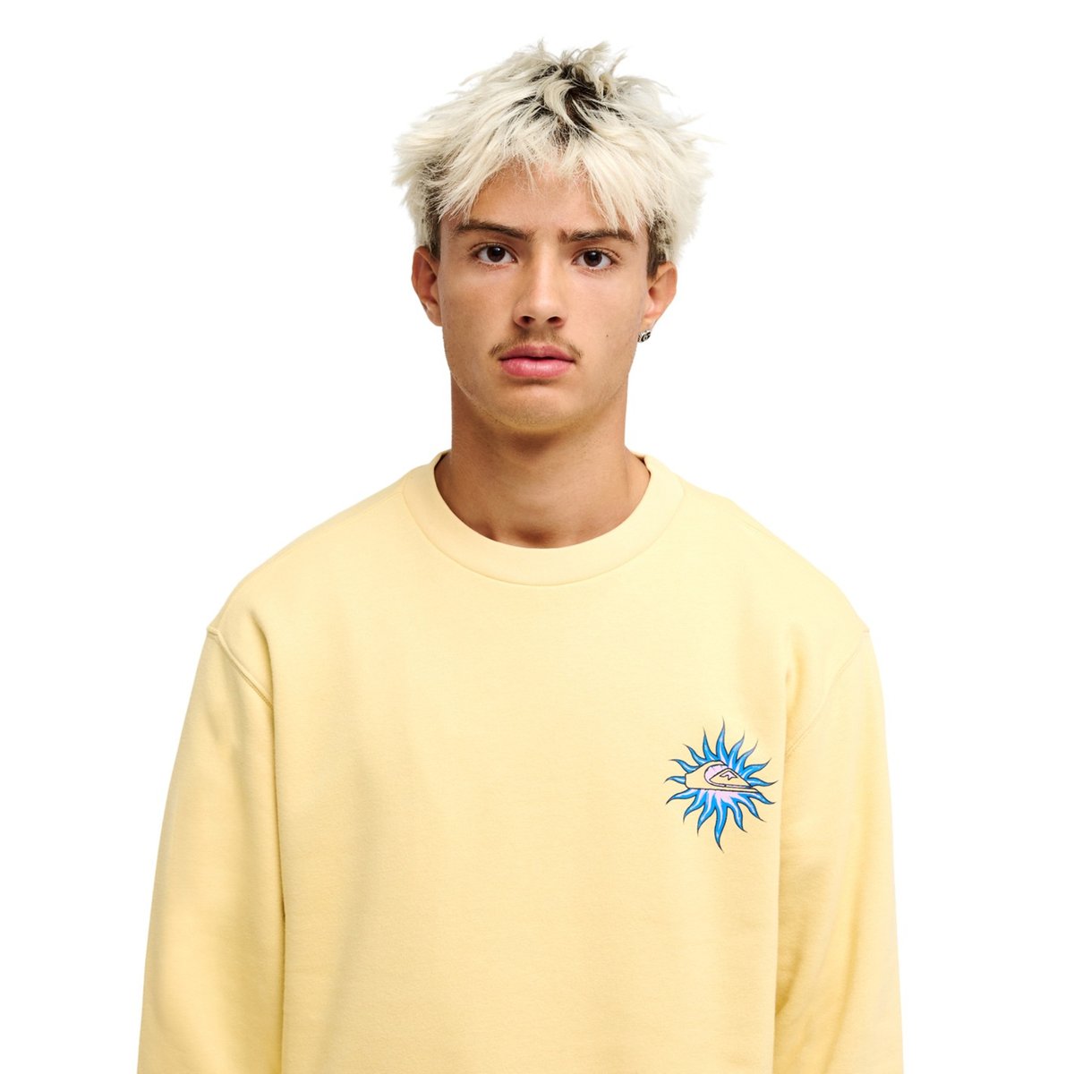 Sweat SALT WATER FLOW jaune straw, QUIKSILVER