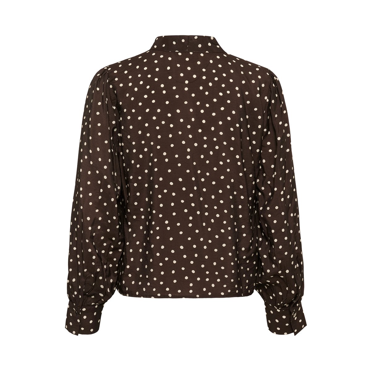 Blouse à manches courtes marron coffee bean turtledove dot, KAFFE