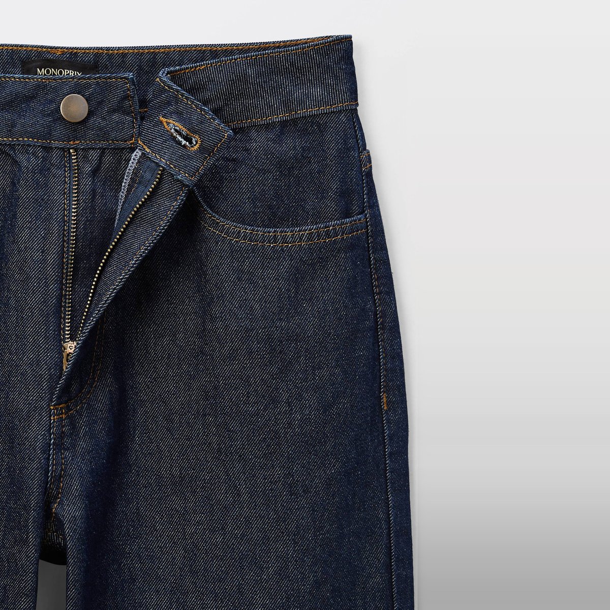 Jean boyfriend certifié Oeko-Tex brut denim, MONOPRIX