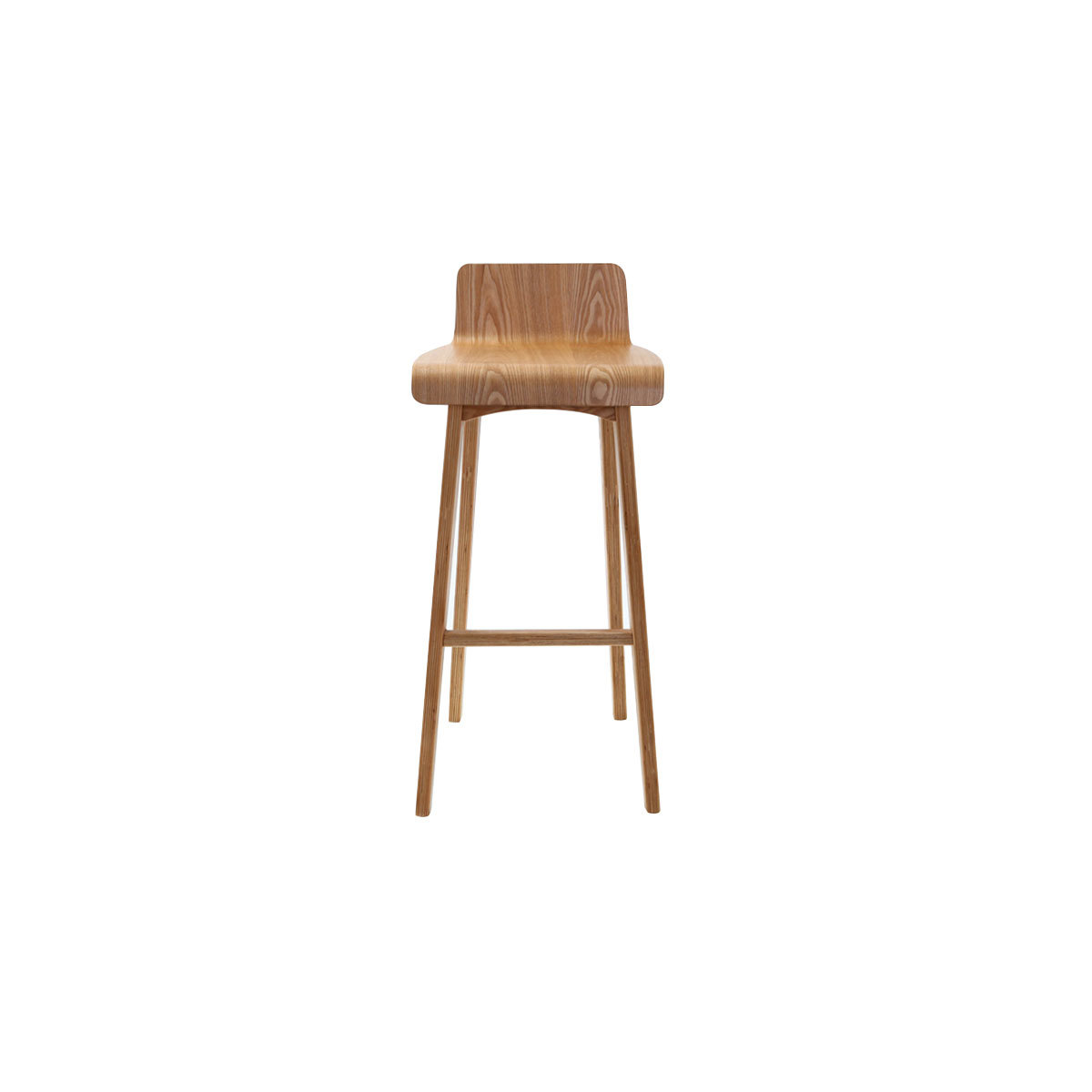 Chaise de bar scandinave H75 cm BALTIK naturel, MILIBOO