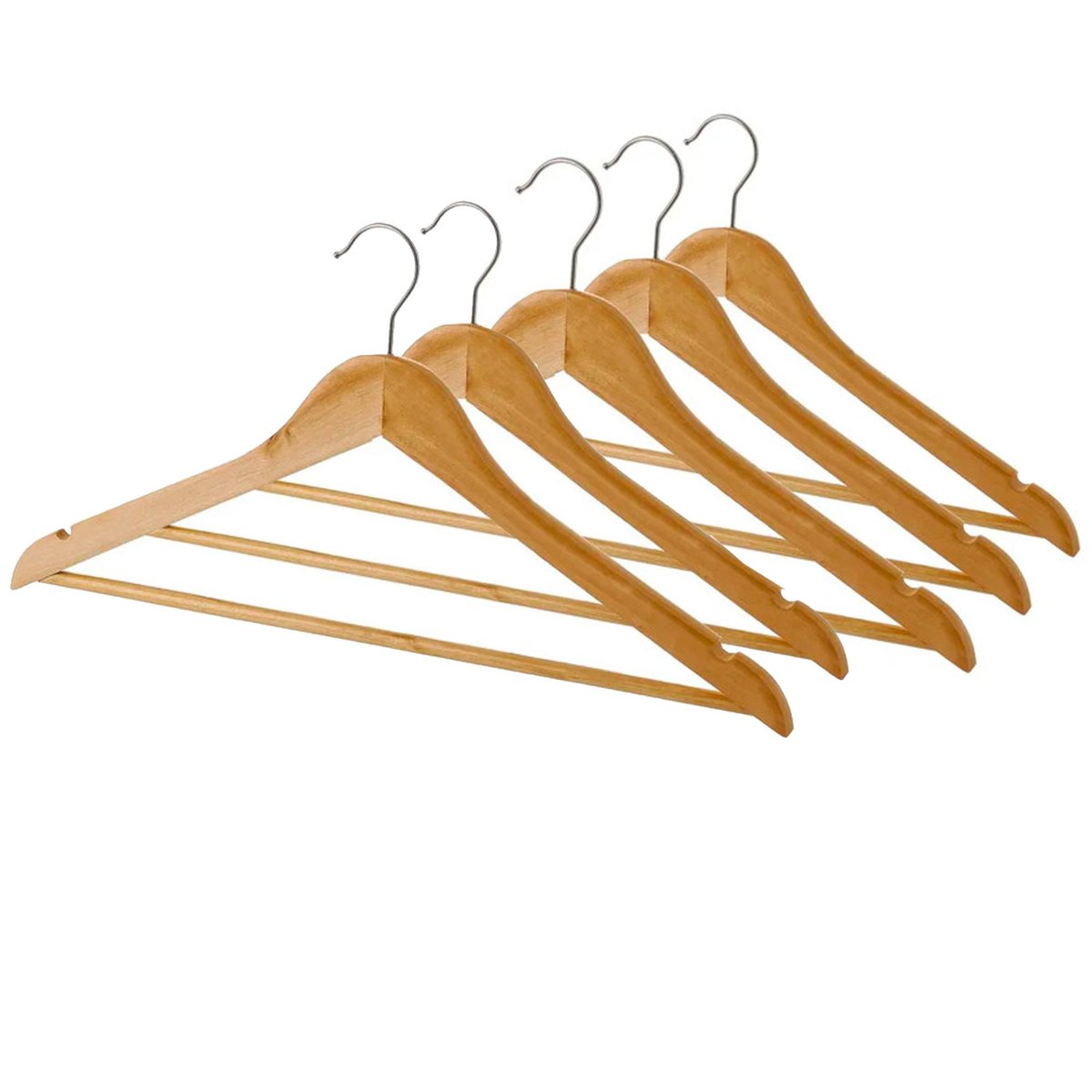 Set de 5 cintres classiques en bois bois, WADIGA