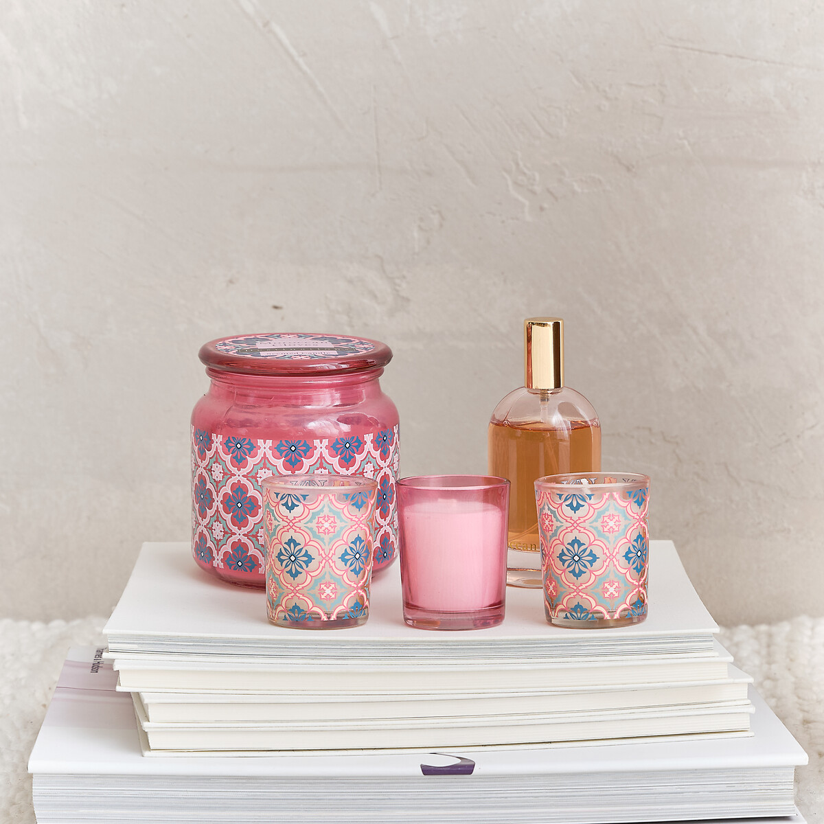 Moroccan Cloves Jar Candle pink, SO'HOME